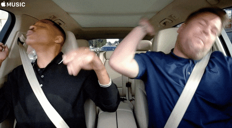 Will Smith in Carpool Karaoke GIF