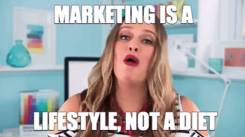 Rachael Kay talking about marketing GIF