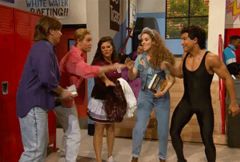 Podcast advertising agency: Teamwork - Saved by the Bell GIF